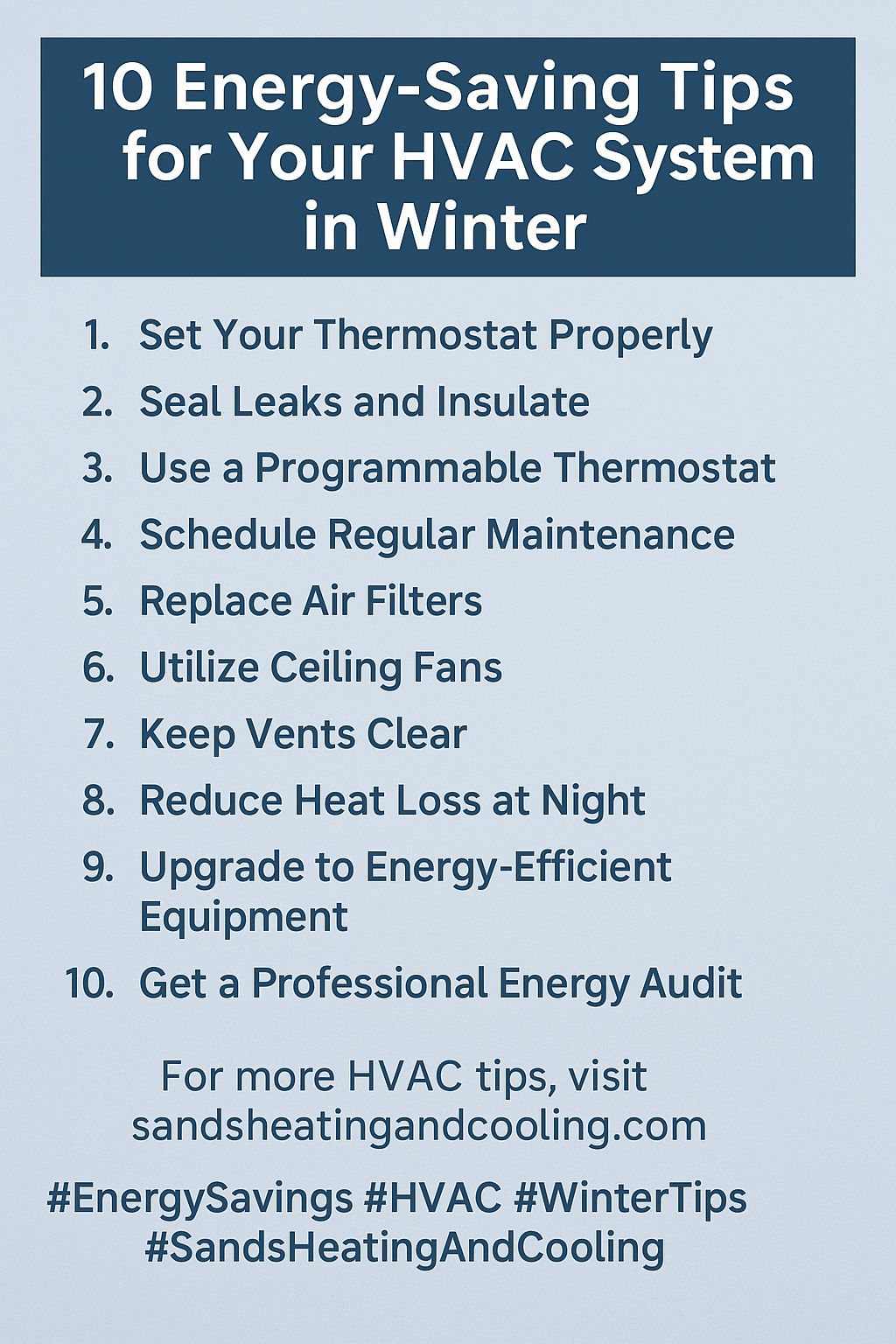 10 Energy-Saving Tips for Your HVAC System in Winter - S&S Heating ...